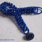 Pulsera Night Blue con cuentas de cristal nacarado y facetas